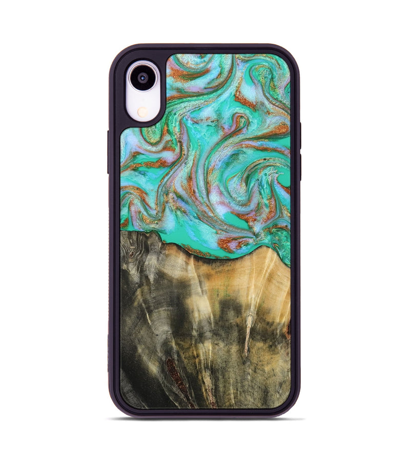 iPhone Xr Wood Phone Case - Addisyn (Green, 808887)