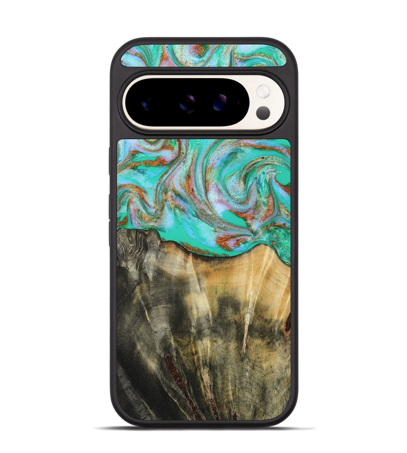 Pixel 9 Pro Wood Phone Case - Addisyn (Green, 808887)