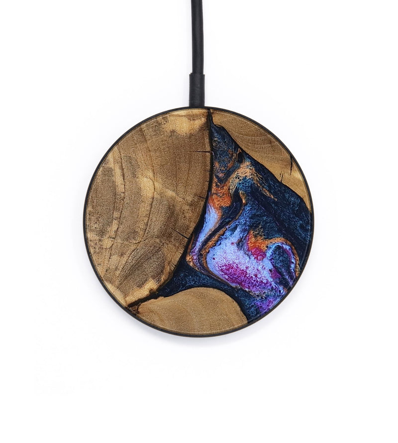 Circle Wood Wireless Charger - Jesica (Blue, 808892)