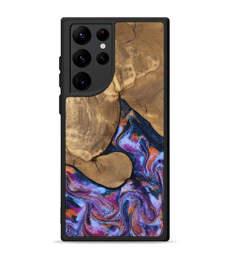 Galaxy S22 Ultra Wood Phone Case - Jesica (Blue, 808892)