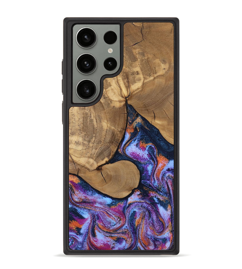 Galaxy S23 Ultra Wood Phone Case - Jesica (Blue, 808892)