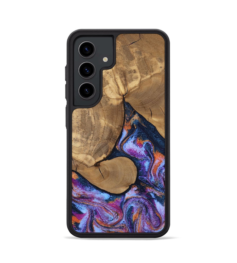 Galaxy S24 Wood Phone Case - Jesica (Blue, 808892)