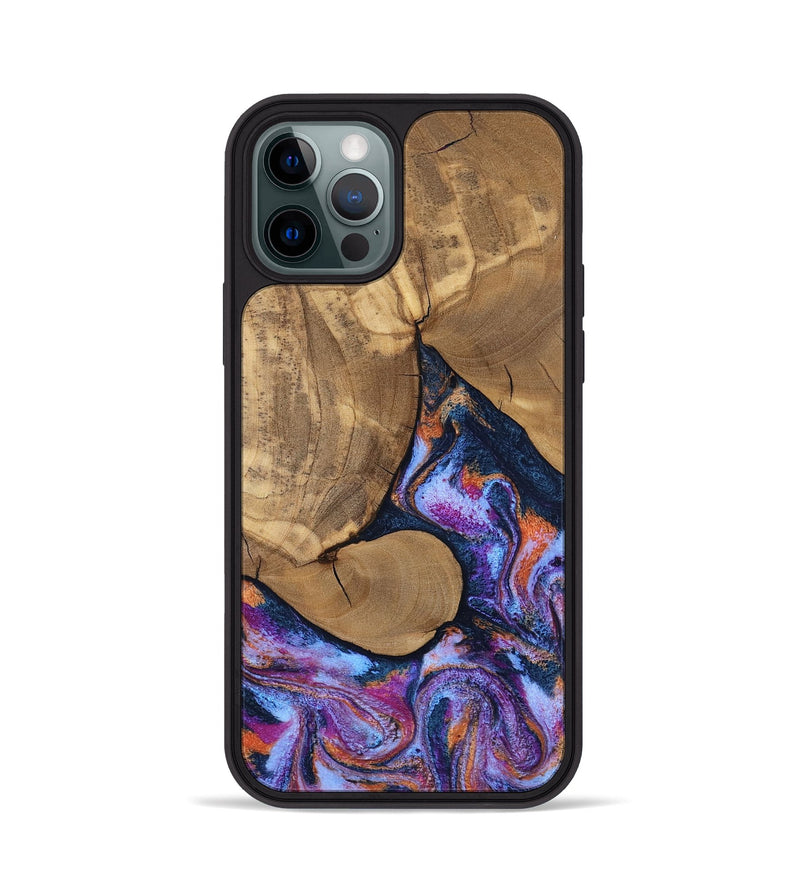 iPhone 12 Pro Wood Phone Case - Jesica (Blue, 808892)