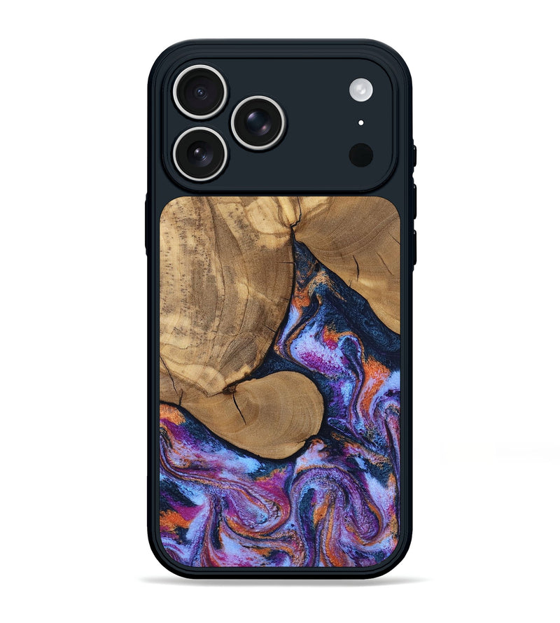 iPhone 17 Pro Max Wood Phone Case - Jesica (Blue, 808892)