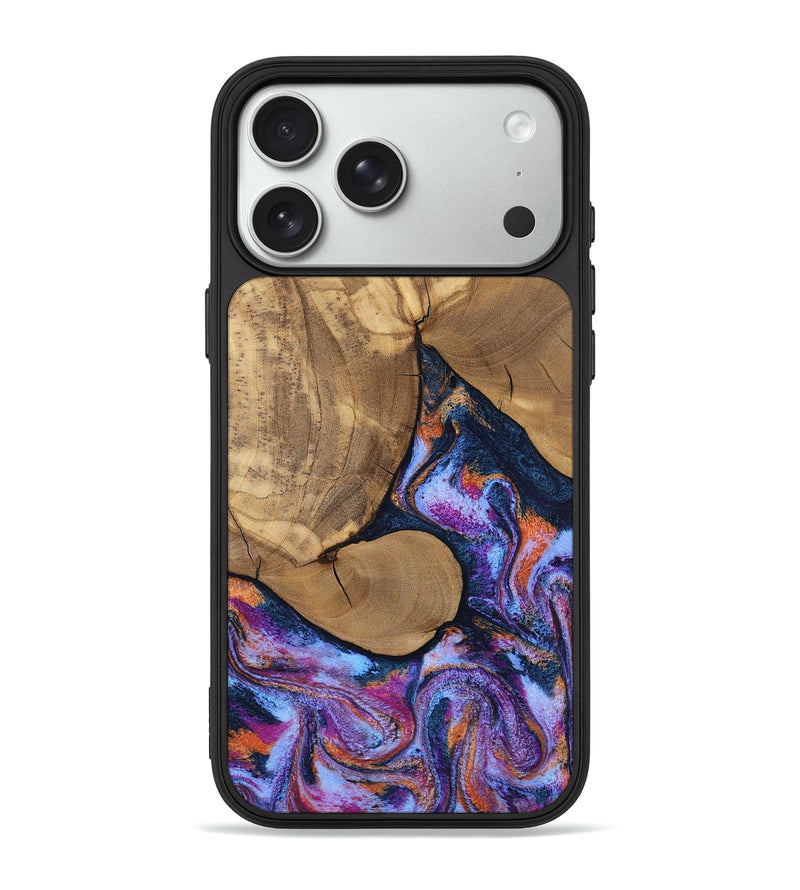iPhone 18 Pro Max Wood Phone Case - Jesica (Blue, 808892)
