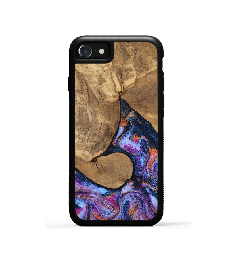 iPhone SE Wood Phone Case - Jesica (Blue, 808892)