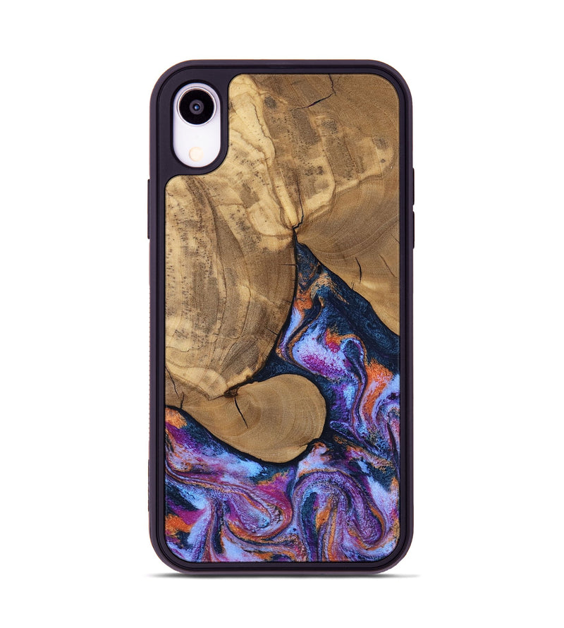 iPhone Xr Wood Phone Case - Jesica (Blue, 808892)