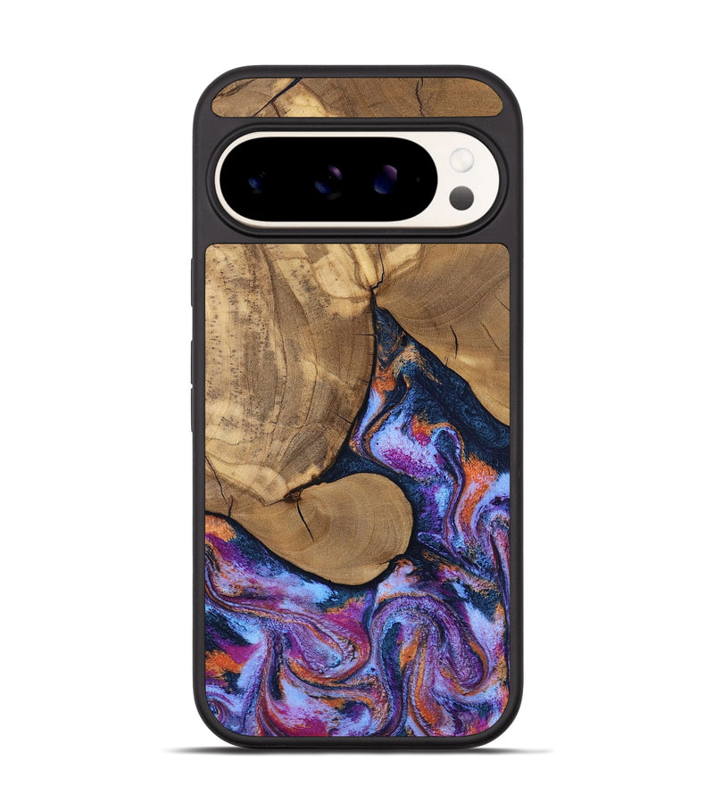 Pixel 9 Pro Wood Phone Case - Jesica (Blue, 808892)