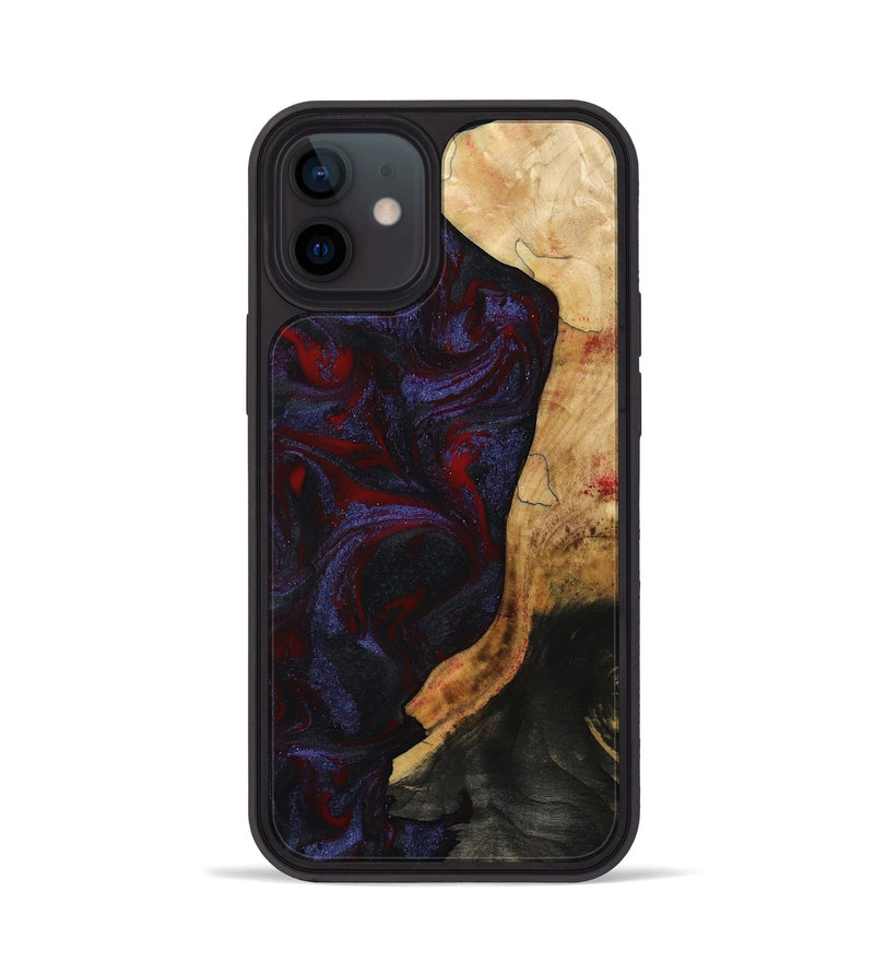 iPhone 12 Wood Phone Case - Erich (Red, 808909)