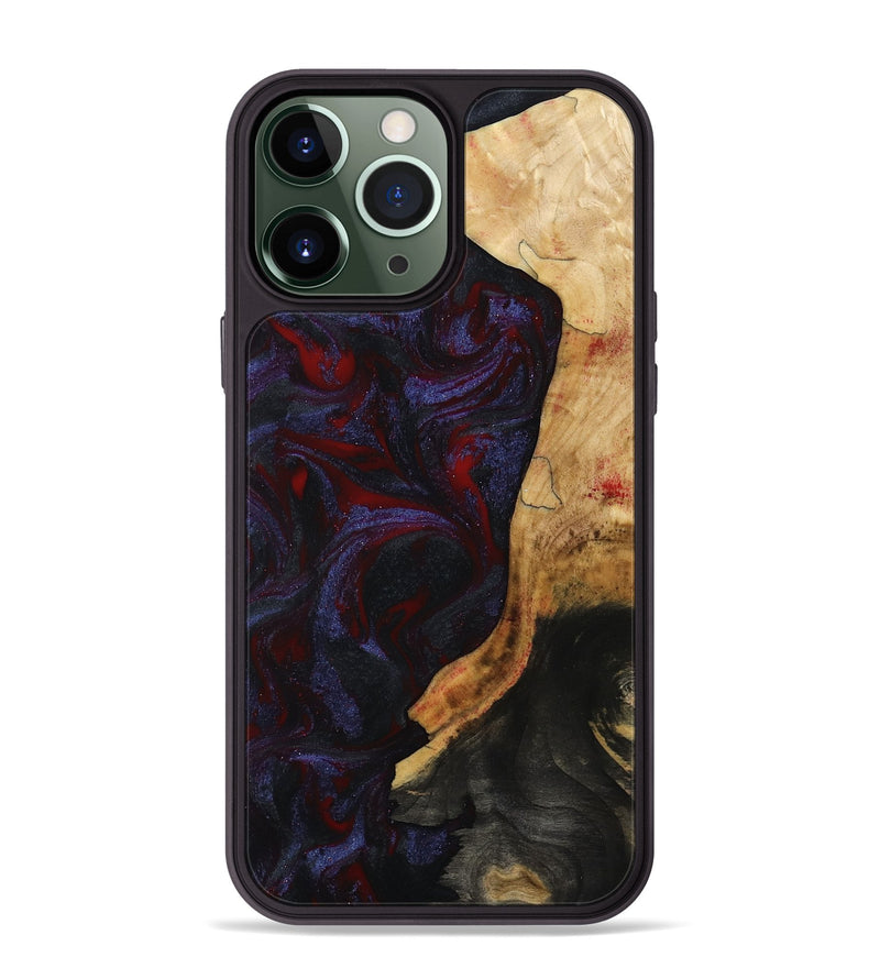 iPhone 13 Pro Max Wood Phone Case - Erich (Red, 808909)