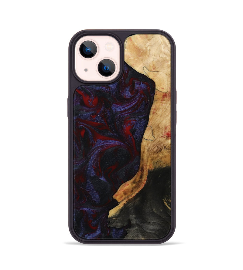 iPhone 14 Wood Phone Case - Erich (Red, 808909)