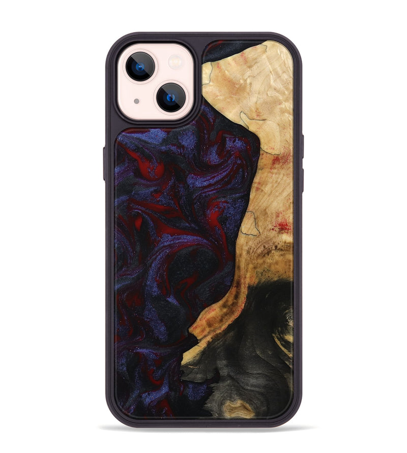 iPhone 14 Plus Wood Phone Case - Erich (Red, 808909)