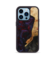 iPhone 14 Pro Wood Phone Case - Erich (Red, 808909)