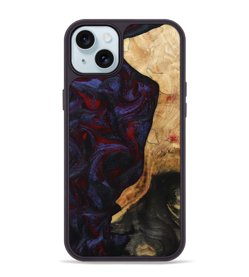 iPhone 15 Plus Wood Phone Case - Erich (Red, 808909)