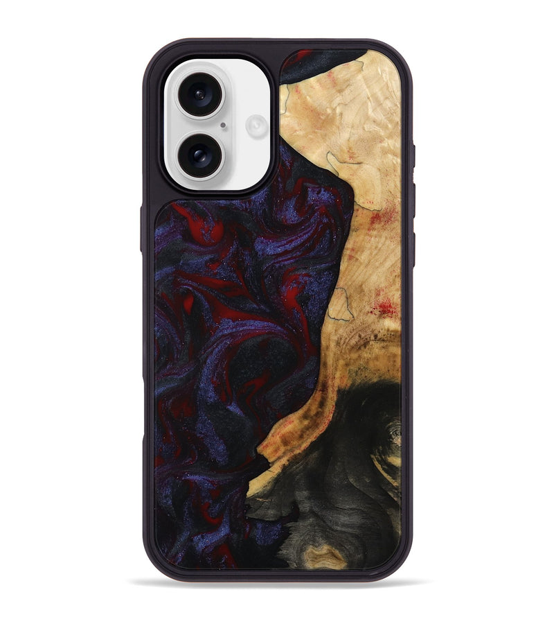 iPhone 16 Plus Wood Phone Case - Erich (Red, 808909)