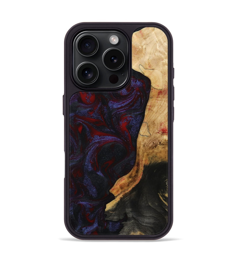 iPhone 16 Pro Wood Phone Case - Erich (Red, 808909)