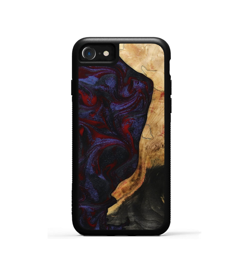 iPhone SE Wood Phone Case - Erich (Red, 808909)