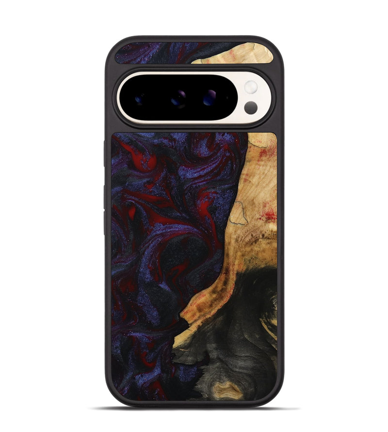 Pixel 9 Wood Phone Case - Erich (Red, 808909)