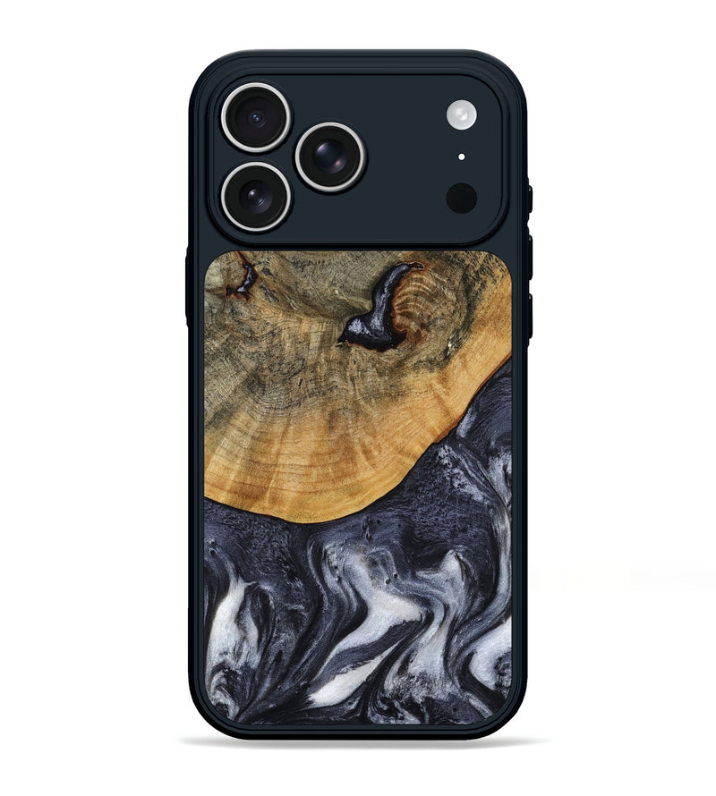 iPhone 17 Pro Max Wood Phone Case - Shyla (Black & White, 808912)