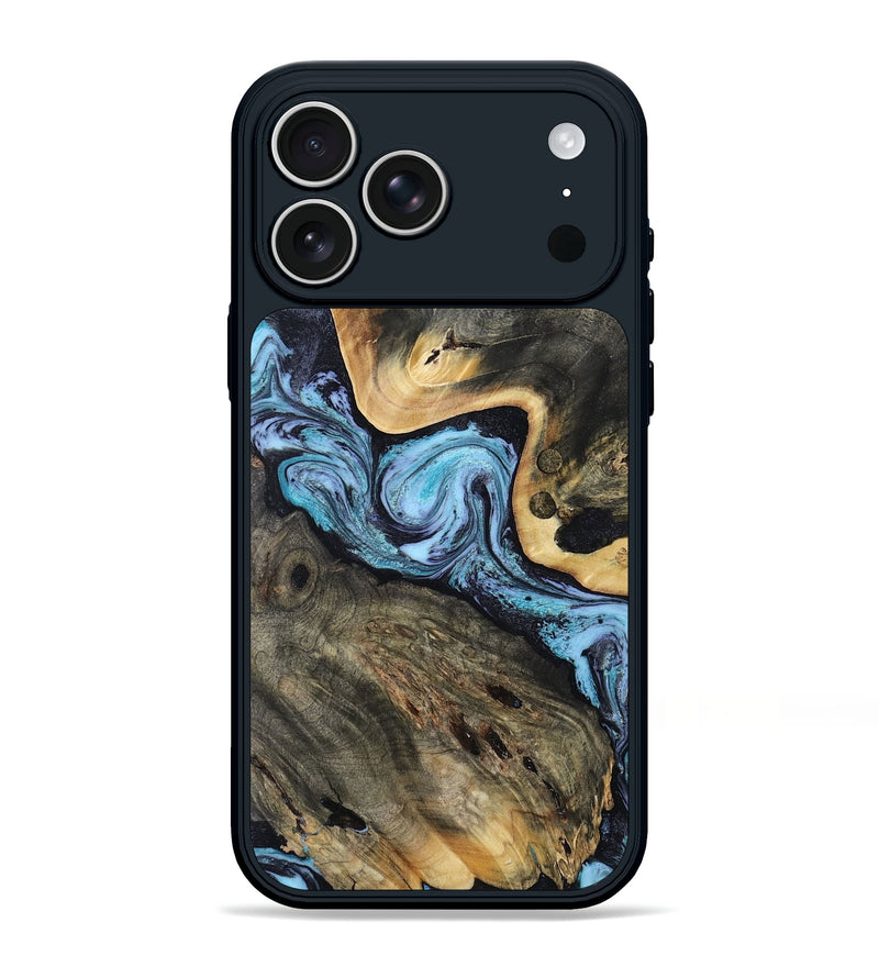 iPhone 17 Pro Max Wood Phone Case - Neil (Blue, 808917)