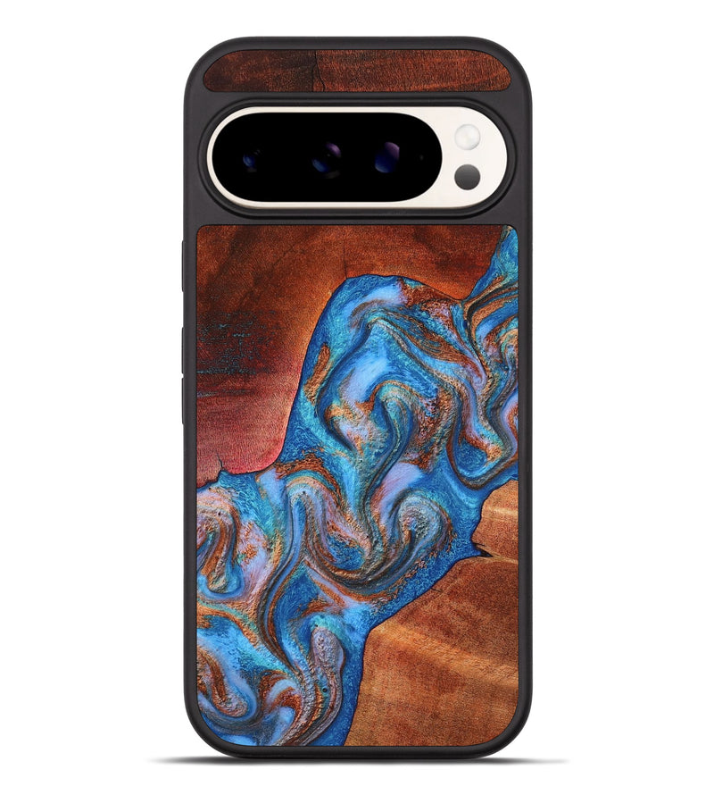 Pixel 9 Pro XL Wood Phone Case - Kahlil (Teal & Gold, 808928)