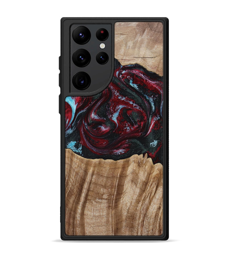Galaxy S22 Ultra Wood Phone Case - Caitlyn (Red, 808935)