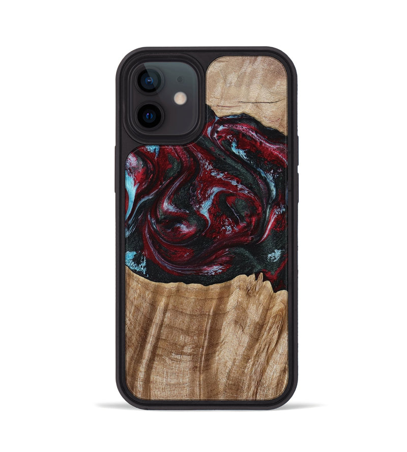 iPhone 12 Wood Phone Case - Caitlyn (Red, 808935)