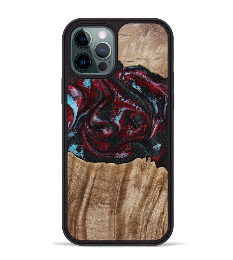 iPhone 12 Pro Max Wood Phone Case - Caitlyn (Red, 808935)