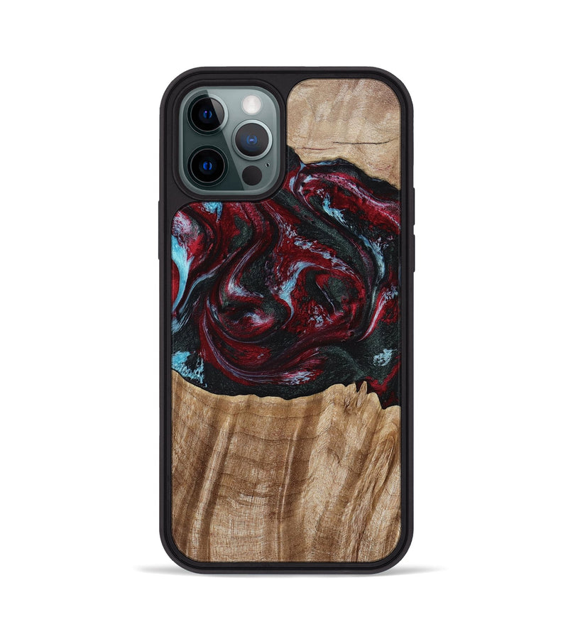 iPhone 12 Pro Wood Phone Case - Caitlyn (Red, 808935)