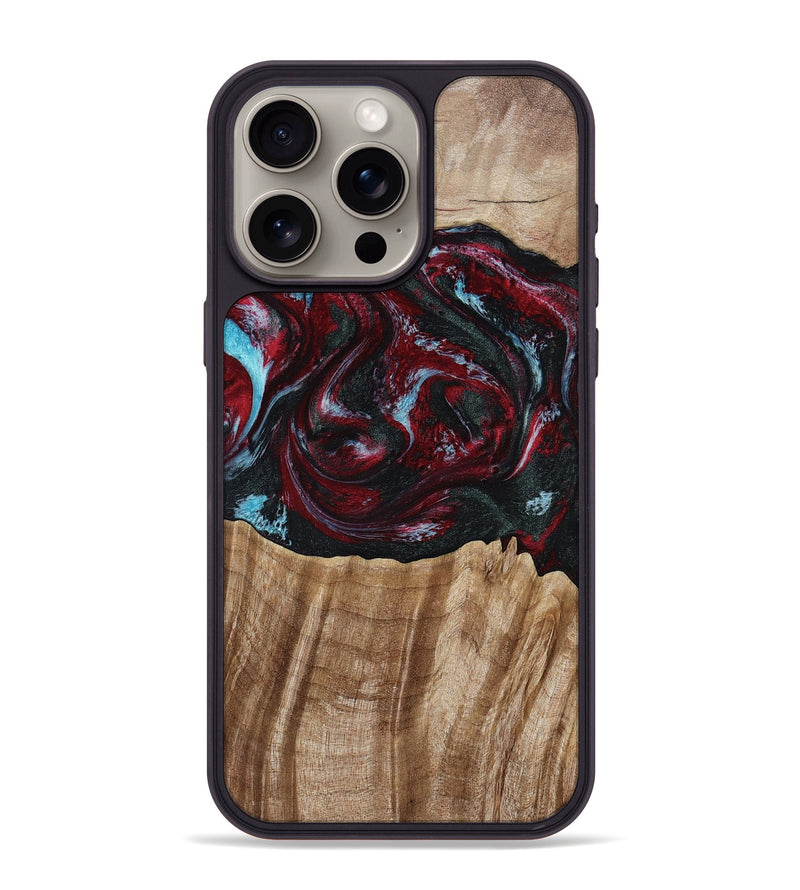 iPhone 15 Pro Max Wood Phone Case - Caitlyn (Red, 808935)