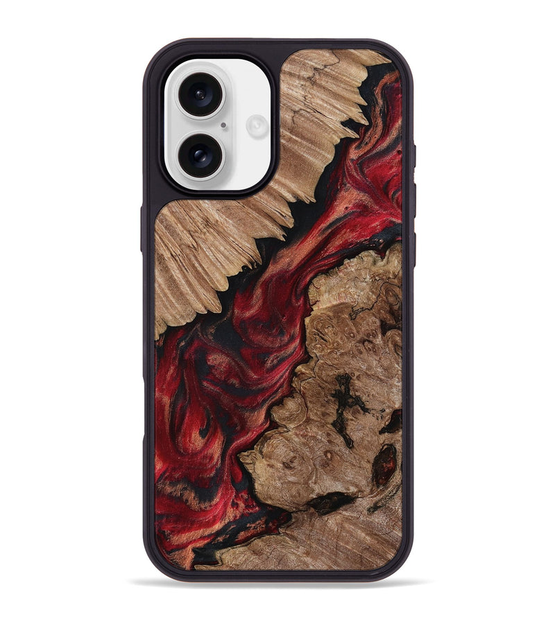 iPhone 16 Plus Wood Phone Case - Nova (Red, 808936)
