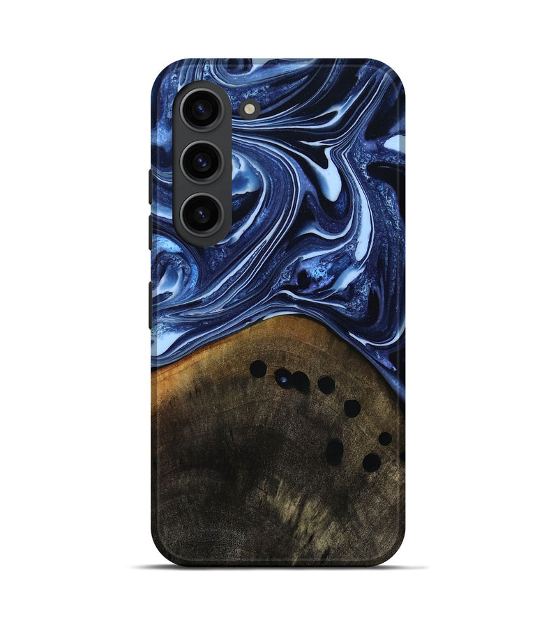 Galaxy S23 Wood Live Edge Phone Case - Loraine (Blue, 808991)
