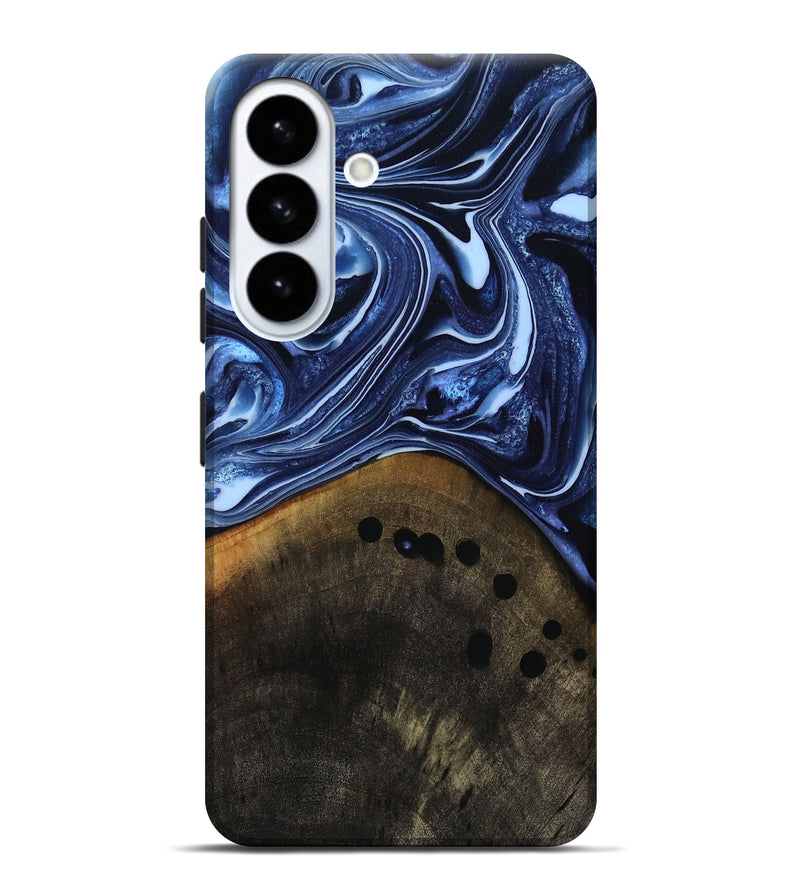 Galaxy S26 Plus Wood Live Edge Phone Case - Loraine (Blue, 808991)