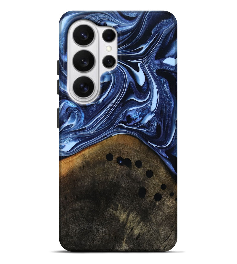 Galaxy S26 Ultra Wood Live Edge Phone Case - Loraine (Blue, 808991)