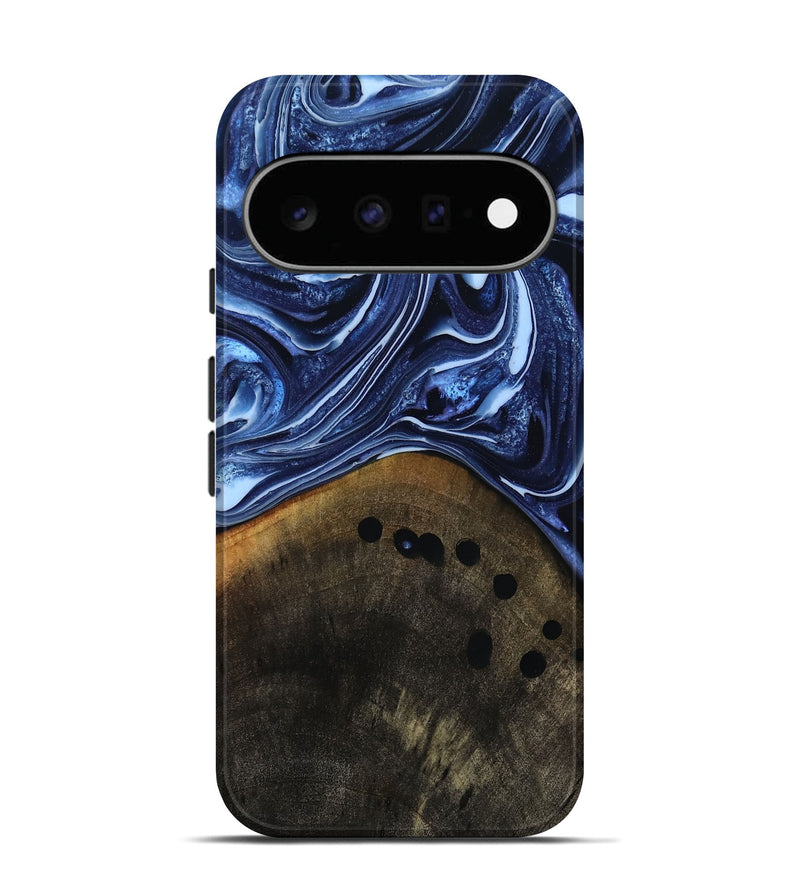 Pixel 11 Wood Live Edge Phone Case - Loraine (Blue, 808991)