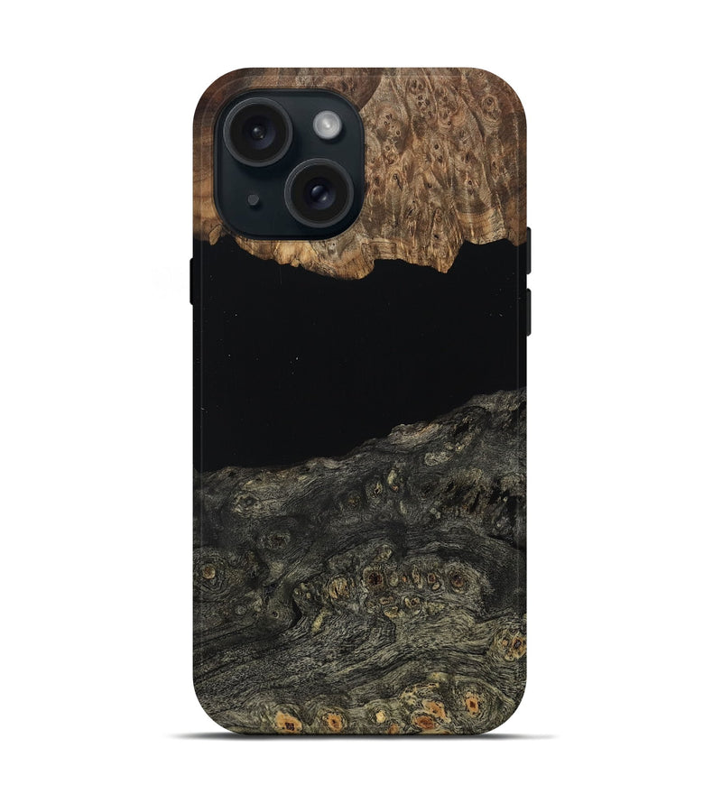 iPhone 15 Wood Live Edge Phone Case - Franco (Wood Burl, 809018)