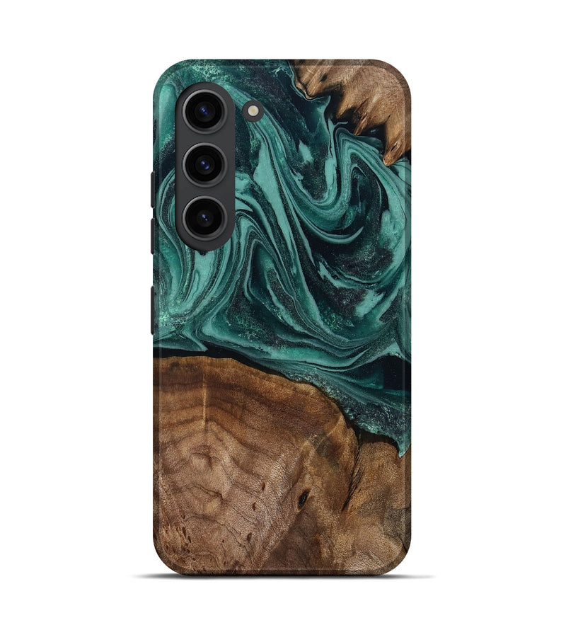 Galaxy S23 Wood Live Edge Phone Case - Jaquan (Green, 809029)