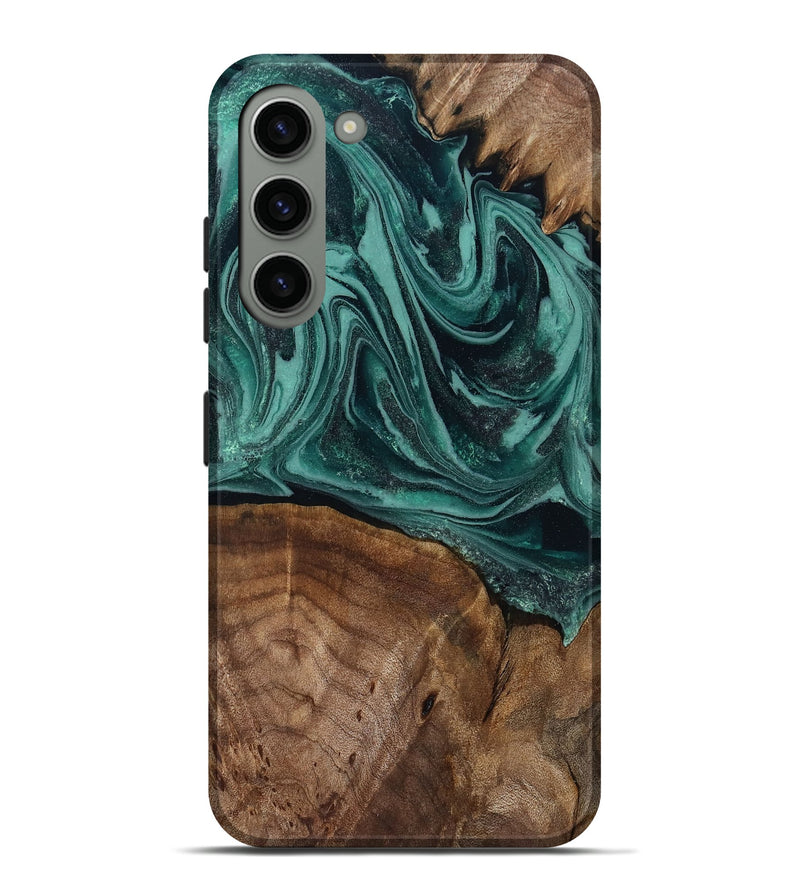 Galaxy S23 Plus Wood Live Edge Phone Case - Jaquan (Green, 809029)
