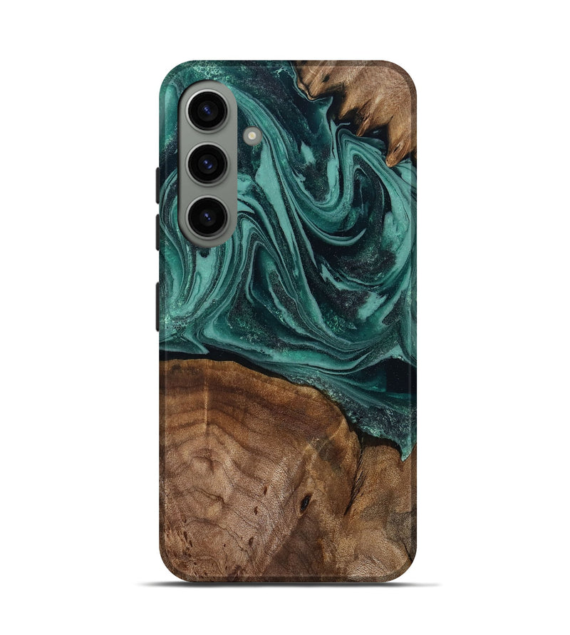 Galaxy S24 Wood Live Edge Phone Case - Jaquan (Green, 809029)