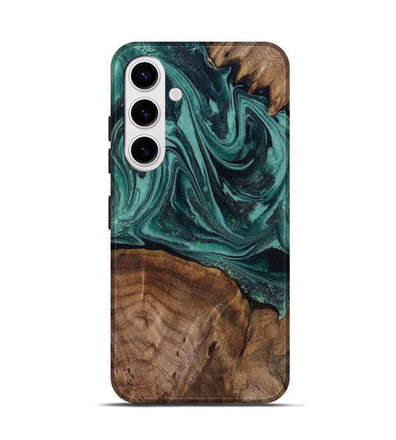Galaxy S25 Wood Live Edge Phone Case - Jaquan (Green, 809029)