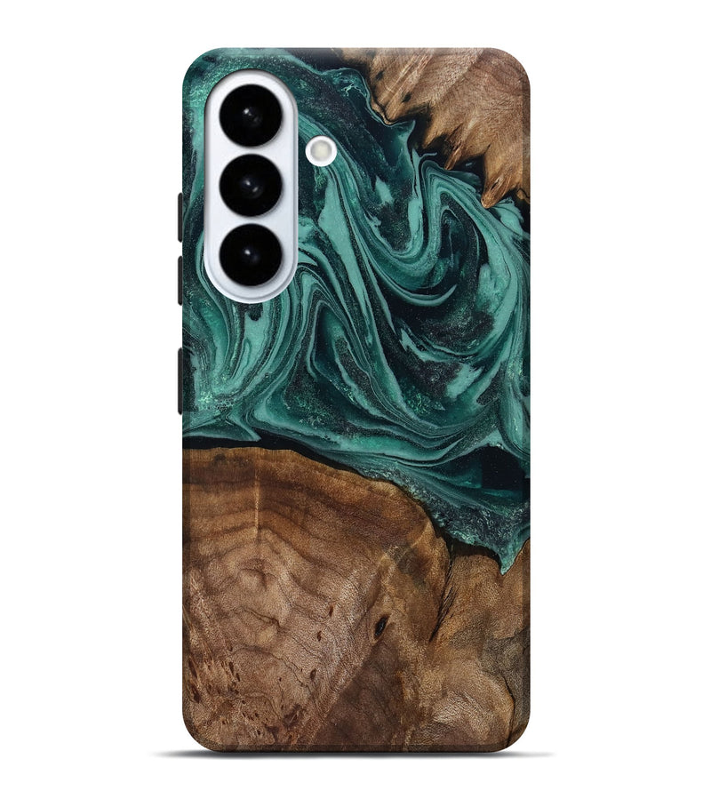 Galaxy S26 Plus Wood Live Edge Phone Case - Jaquan (Green, 809029)