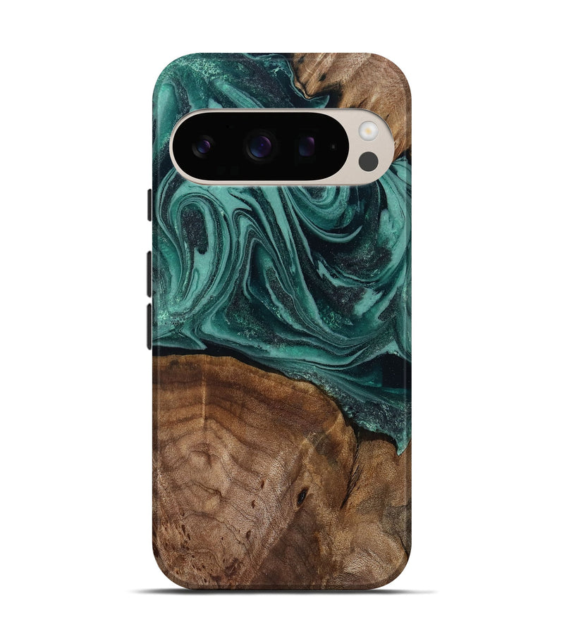 Pixel 10 Pro Wood Live Edge Phone Case - Jaquan (Green, 809029)
