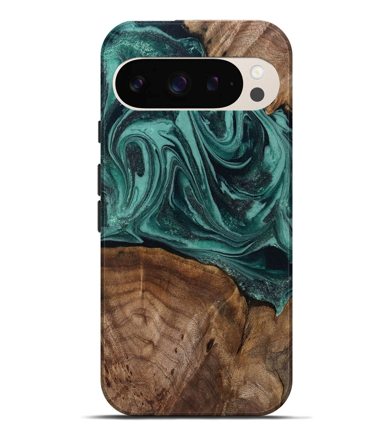 Pixel 9 Pro XL Wood Live Edge Phone Case - Jaquan (Green, 809029)