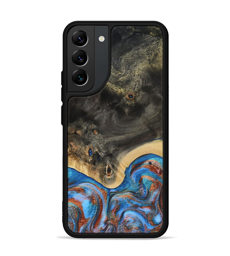 Galaxy S22 Plus Wood Phone Case - Harris (Teal & Gold, 809040)