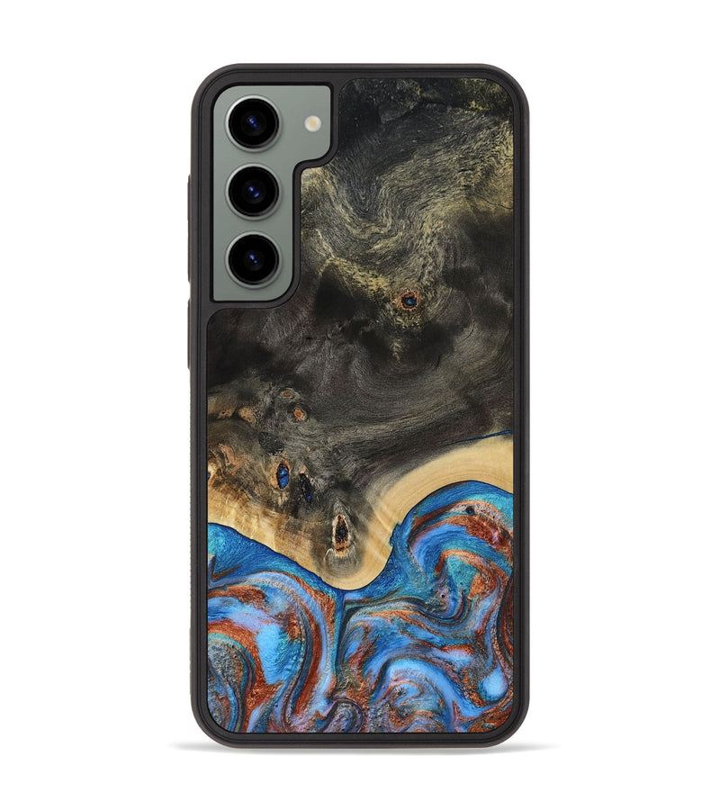 Galaxy S23 Plus Wood Phone Case - Harris (Teal & Gold, 809040)