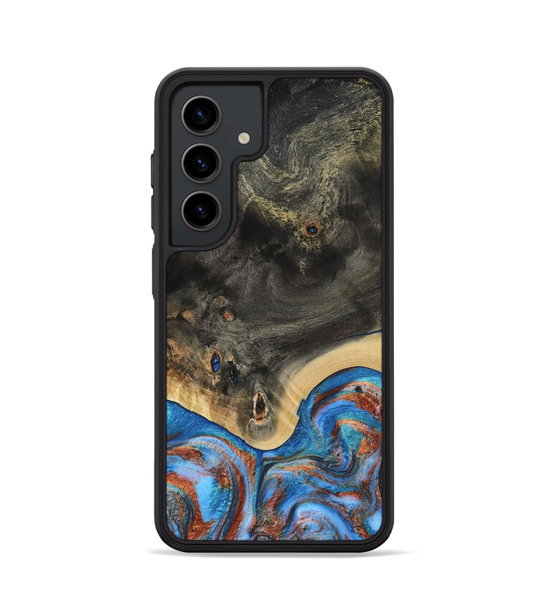 Galaxy S24 Wood Phone Case - Harris (Teal & Gold, 809040)