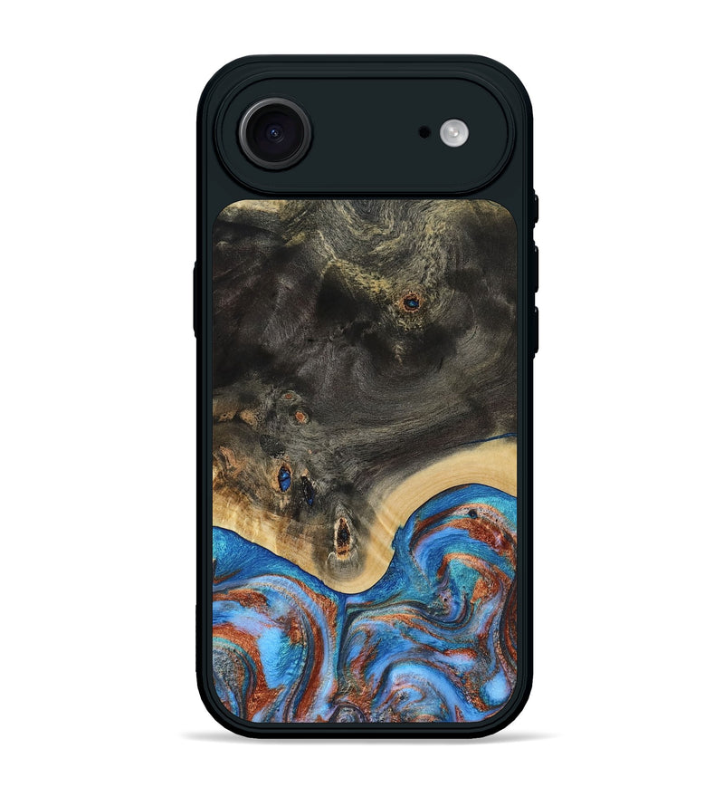 iPhone 17 Air Wood Phone Case - Harris (Teal & Gold, 809040)