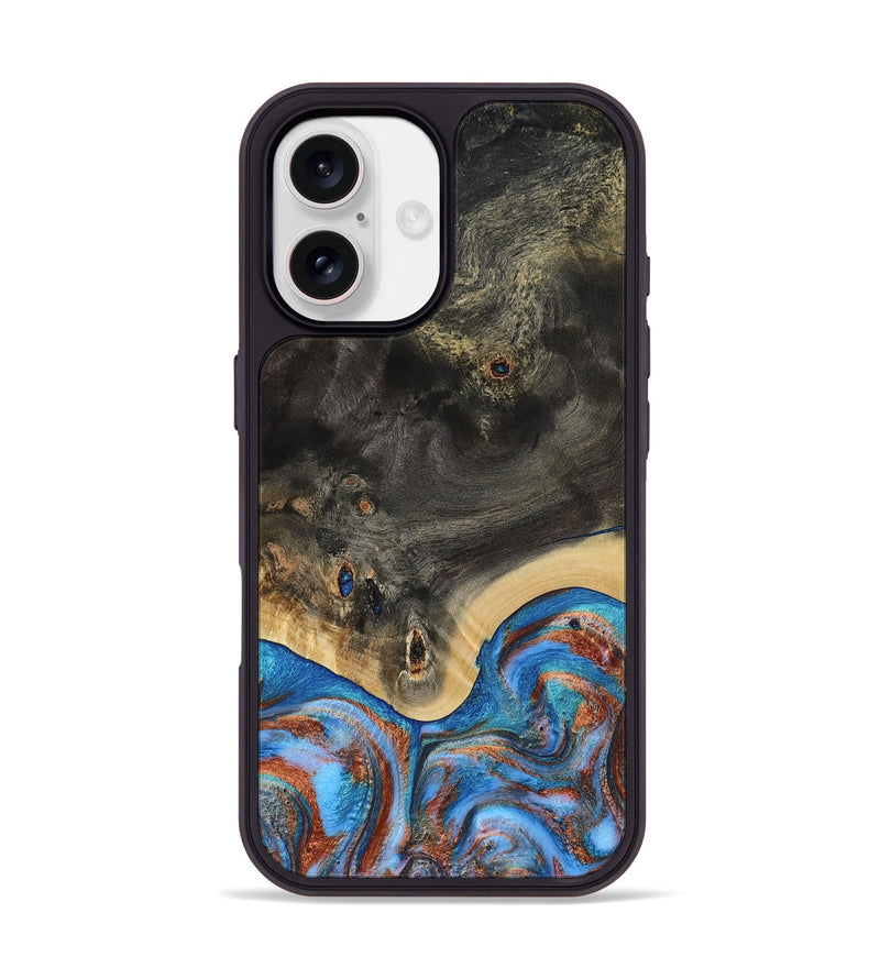 iPhone 17 Wood Phone Case - Harris (Teal & Gold, 809040)