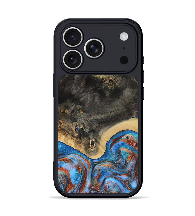 iPhone 17 Pro Wood Phone Case - Harris (Teal & Gold, 809040)