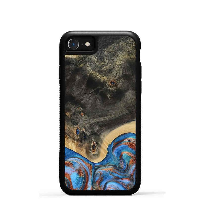 iPhone SE Wood Phone Case - Harris (Teal & Gold, 809040)